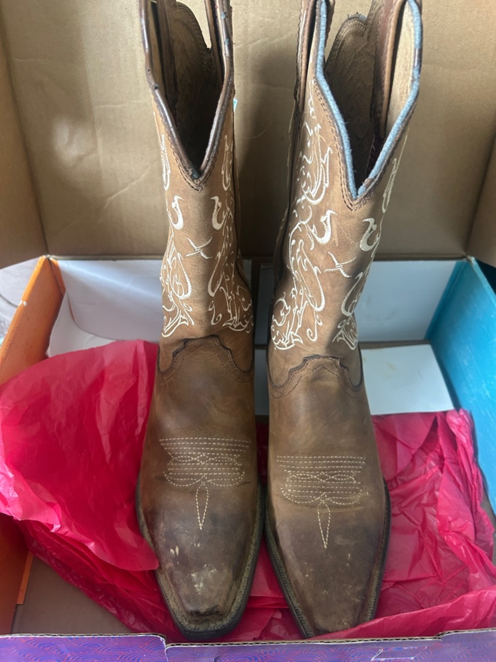 Twisted X Brown Western Heeled Cowboy Boots